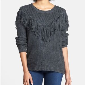 Fringe Trim Pullover Sweater